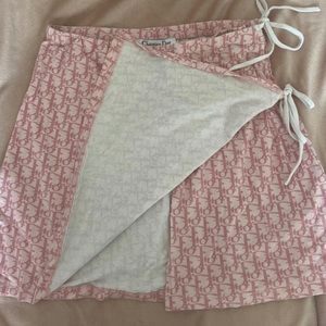 Dior monogram wrap skirt